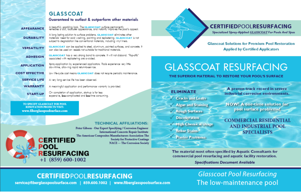 Brochure San Diego California Fiberglass Pool and Spa Resurfacing and
